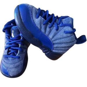 Air Jordan 12 Retro Basketball Shoes Nike Jordans Navy Unisex Kid's Size 6 NEW